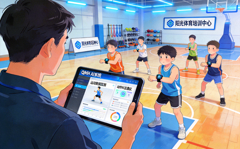 青少年体育培训机构使用QMH AI系统进行科学教学